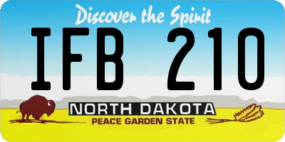 ND license plate IFB210