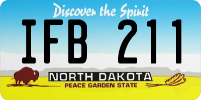 ND license plate IFB211