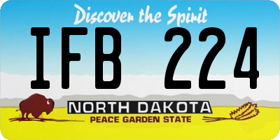 ND license plate IFB224