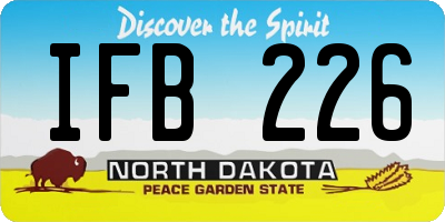 ND license plate IFB226