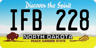 ND license plate IFB228