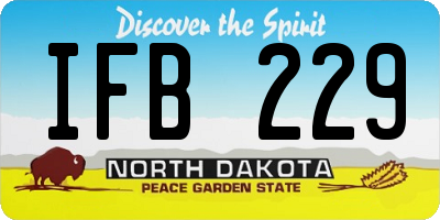 ND license plate IFB229