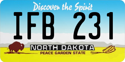 ND license plate IFB231