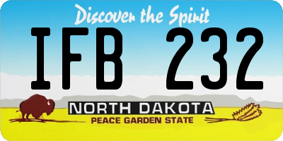 ND license plate IFB232