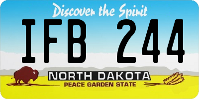 ND license plate IFB244