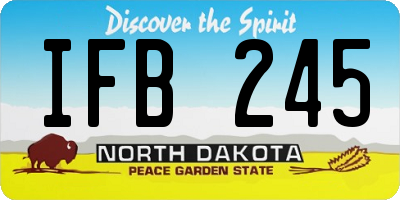 ND license plate IFB245
