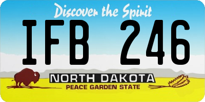 ND license plate IFB246
