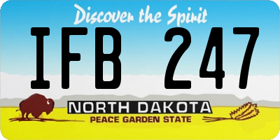 ND license plate IFB247
