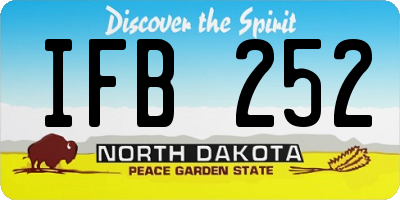 ND license plate IFB252