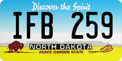 ND license plate IFB259