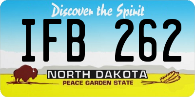 ND license plate IFB262