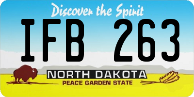 ND license plate IFB263