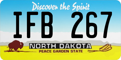 ND license plate IFB267