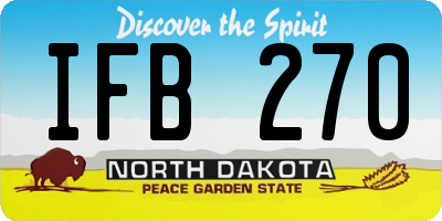 ND license plate IFB270