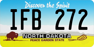 ND license plate IFB272