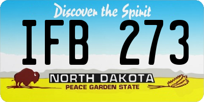 ND license plate IFB273