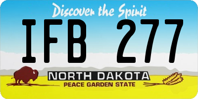 ND license plate IFB277