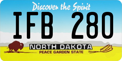 ND license plate IFB280