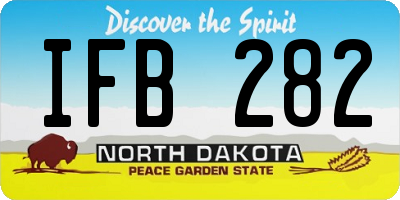 ND license plate IFB282