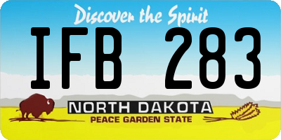 ND license plate IFB283