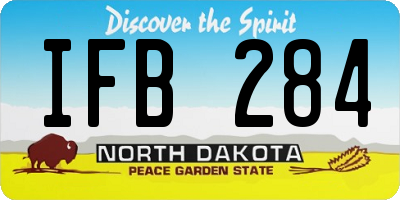 ND license plate IFB284