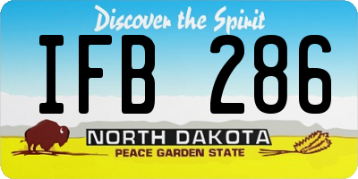 ND license plate IFB286