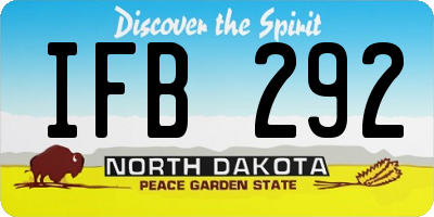 ND license plate IFB292