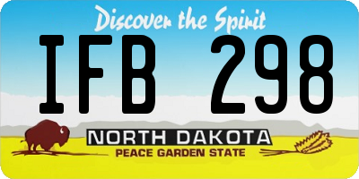 ND license plate IFB298
