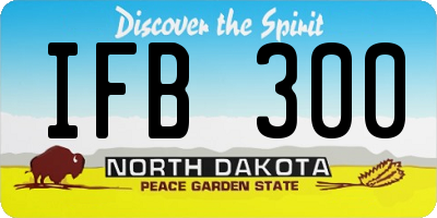 ND license plate IFB300