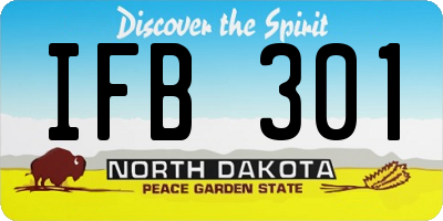 ND license plate IFB301