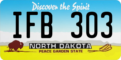 ND license plate IFB303