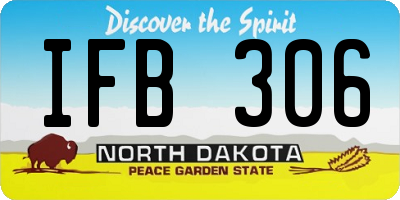 ND license plate IFB306