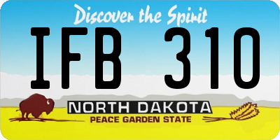 ND license plate IFB310