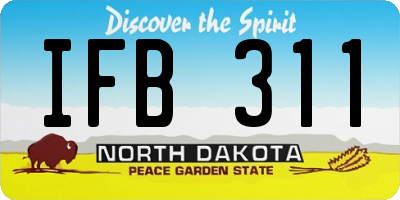ND license plate IFB311