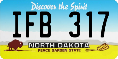ND license plate IFB317