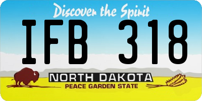 ND license plate IFB318