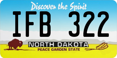 ND license plate IFB322