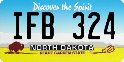 ND license plate IFB324