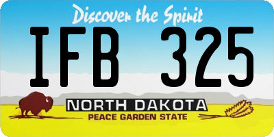 ND license plate IFB325