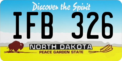 ND license plate IFB326