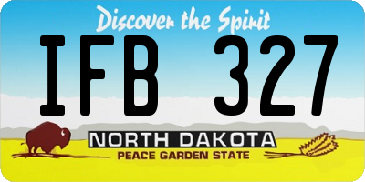 ND license plate IFB327