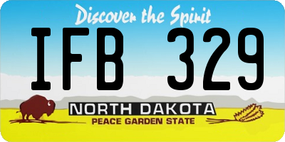 ND license plate IFB329