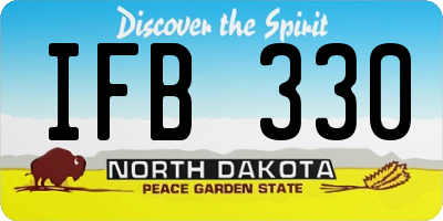 ND license plate IFB330