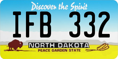 ND license plate IFB332