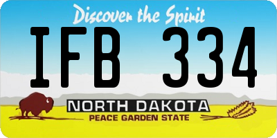 ND license plate IFB334