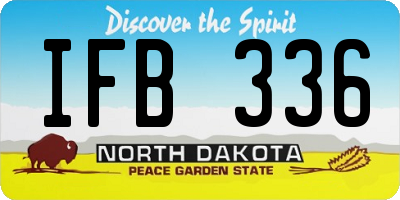 ND license plate IFB336