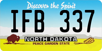 ND license plate IFB337