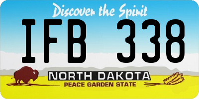 ND license plate IFB338