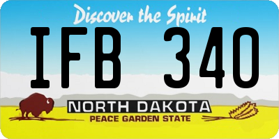 ND license plate IFB340