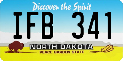 ND license plate IFB341